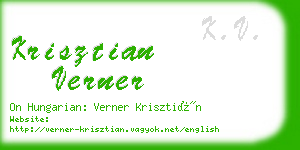 krisztian verner business card